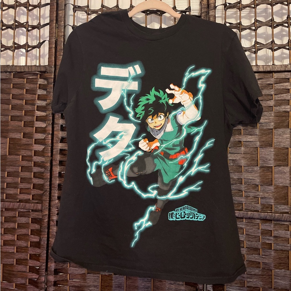 Men My Hero Academia (MHA) Deku Tee Black M Pre Owned